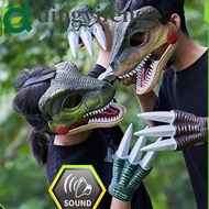 DINGYIFENG 3D Dinosaur Mask, Movable Mouth Lifelike Dinosaur Mask Headwear, Safe Sound 3D Dinosaur C