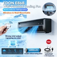 EDON Portable Air Cooler Cooling Fan 30S Quick Cooling Wall Mountable Desk Air Conditioner Fan with 