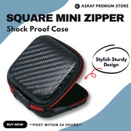 1Pc Portable Mini Zipper Square COB LED Keychain Work Light Storage Box/EVA Hard Shockproof Moisture