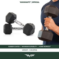 WANNAFIT Dumbbell Hexagon 5kg | Dumbbell Dumbbell Hexagonal 5 Kg Kilogram Iron | Weight Training Equ