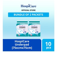 HospiCare Underpad 10s [75xcmx75cm] x 2 Bags