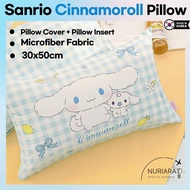 [Nara Home Deco]Sanrio Cinnamoroll Kids Microfiber Tiny Check Pillow (With Insert)-Sanrio Character 