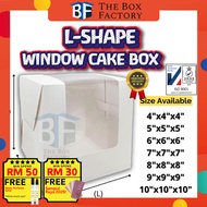 10"x10"x10" / 8"x8"x8" / 6"x6"x6" L Shape Window Cake Box Window Tall Cake Box