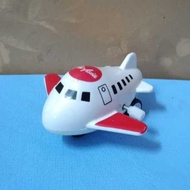 Collectible Miniature Airasia Toy Airplane, Pullback Model Featuring A White Body With Red Wings