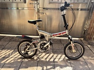 二手單車 16寸 銀色 GTR中童摺疊變速小單車 (元朗Yuen long)