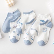 Tất nữ vớ nữ cổ ngắn Set 10 đôi phong cách Hàn Quốc cute kèm họa tiết đáng yêu