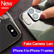 （Great. Cell phone case）New Fake Camera Lens Back Protector Cover Glass Sticker Film for iPhone X / XS / XS Max Change to iPhone 11 Pro / 11 Pro Max iPhone XR Change to iPhone 11