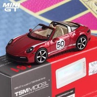 TSM MINI GT 50周年版本1:64保時捷911 Targa 4S Porsche汽車模型
