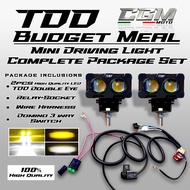 ️BUDGET MEAL TDD MINI DRIVING LIGHT DOUBLE EYE PACKAGE SET TDD DOUBLE EYE MDL BUNDLE SET CGM MOTO•