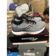 Original2023new Saucony Triumph shock absorption sneakers running shoes Grey black red