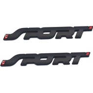 2Pcs 3D SPORT Premium Car Side Fender Rear Trunk Emblem Badge Decals for Universal Cars (Matt Black)