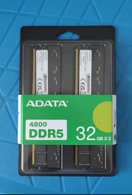 全新 100% whole new ADATA 64GB DDR5 RAM (2×32GB)