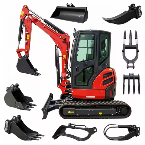 Mini Excavators Operator Cab Excavator Air Conditioner Shipment from EU Kubota D1703 Engine Load-sen