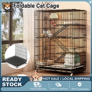 Cat Cage 1/2/3/4 Layer Foldable Large Space Pet Cage with Wheels Cats House Stackable Cats Crate