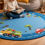 Kindergarten Play Mat Decorative Round Children's Rug Printed Play Mat Early Learning Educational Ru