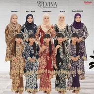 KURUNG ELVINA PRINTED SULAM BYREEFA MINT, CHAMPAGNE, NUDE, GRAY, MAROON, LAVENDER, BABY BLUE, OLIVE,