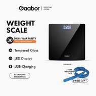 Gaabor Electronic Weight Scale For Body Digital Weighing Scale Large LED HD Display Black GWS-M01A