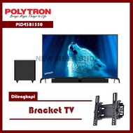 polytron pld43b1550 led tv dilengkapi bracket tv