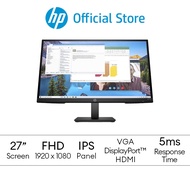 HP M27ha FHD Monitor - 27 - FHD 1920 x 1080 - Flat IPS - 5ms GtG - On-screen controls - Anti-glare - 3 years warranty