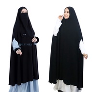 Set Khimar Syari Handzipper Al haramain Jetblack Alsyahra