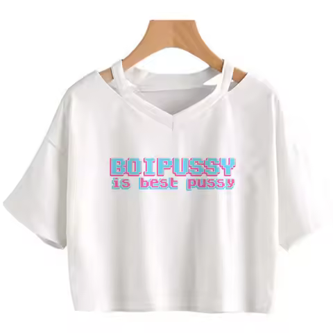 Femboy korean fashion streetwear crop top Woman cute Harajuku yk2 korean fashion clothes