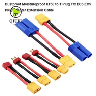 QIUJU XT60 to T Plug, Trx EC3 EC5 Dustproof Moistureproof Plug Adapter Extension, 10 Styles Soft Sil