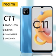 2023 Realmi C11 mobile phone 12+256GB 6.5 inch Cheap phone C11 Big Camera High Refresh Speed 144Hz 5G Original Phone 12GB RAM+512GB ROM HD Dual SIM Dual 5G big screen feature phone