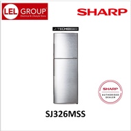 SHARP 320L 2-DOORS J-TECH INVERTER FRIDGE SJ326MSS