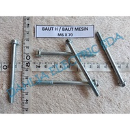 MESIN MOTORCYCLE ENGINE BOLT M6 X 70
