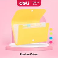 Deli 13 Pocket Folder with Labelling (A6) Button File Management Expanding Fail Organizer