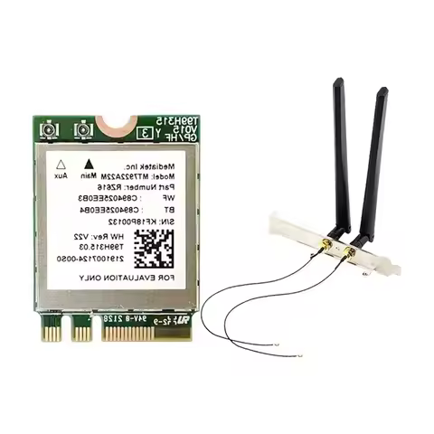 Reliable-Wifi 6E MT7922 M.2 Wireless Card BT 5.3 Tri Band 2.4G/5G/6Ghz Network Adapter 802.11AX Wire