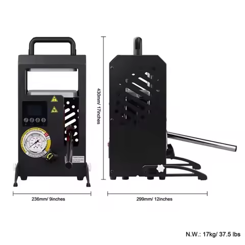 10 tons modern aluminum alloy herb press hot press extraction manual machine with 15x15cm heating pl