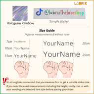 LUBRIX Custom Sticker Motor Sticker Kereta Sticker Vinyl Sticker Vinyl Decal Sticker Custom Name Sti