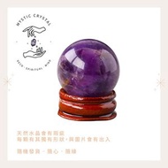 about Mart - 天然水晶 紫水晶球 水晶球 約3cm 連底座 招貴人 提升人緣 [D26]