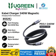 Ugreen 85529 Magentic Cable USB-C 240W 50cm PD Fast Charging Nylon Braided Cable Charger Cable