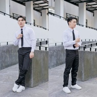 กางเกงนักศึกษาชายขากระบอกเล็ก-ขาเดฟ มีสีดำ-สีกรม ราคาสุดถูก