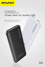 AWEI P28K ORIGINAL 2.1A Fast Charge Dual USB Polymer Powerbank ( 10000mAh ) type c input