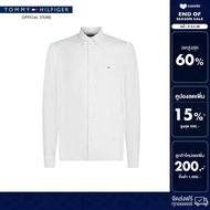 Tommy Hilfiger เสื้อ ผู้ชาย รุ่น MW0MW40458 YBR - สีขาว ทรง Slim