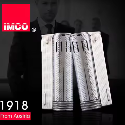 Genuine IMCO Lighter Vintage Nostalgic Brass Metal WWII Gasolin Lighter Golden Cigarette Lighter