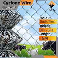 Galvanized Cyclone Wires Mesh 6meters Chain Link Fence for Farm Fence Pang Bakod Net Mesh