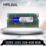 HRUIYL Sodimm Ram Memory DDR3 2GB 4GB 8GB 1333Mhz 2G 4G 8G PC3-10600S PC3 10600 1333MHZ for Laptop Notebook RAM Memoria