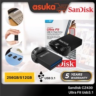 Sandisk CZ430 256GB/512GB Ultra Fit Usb3.1 Flash Drive (SDCZ430-256G-G46) (SDCZ430-512G-G46)