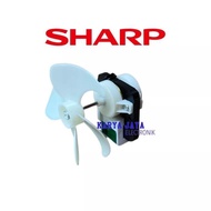 Sharp 2-door refrigerator fan Motor + blades Sharp refrigerator fan/
