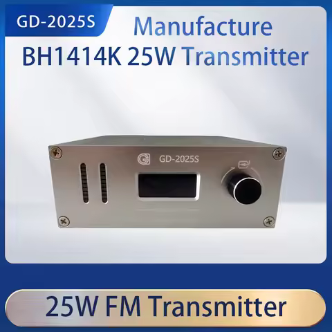 88Mhz-108Mhz GD-2025S 25W FM Transmitter FM PLL Transmitter Stereo FM Broadcasting Continuous Output