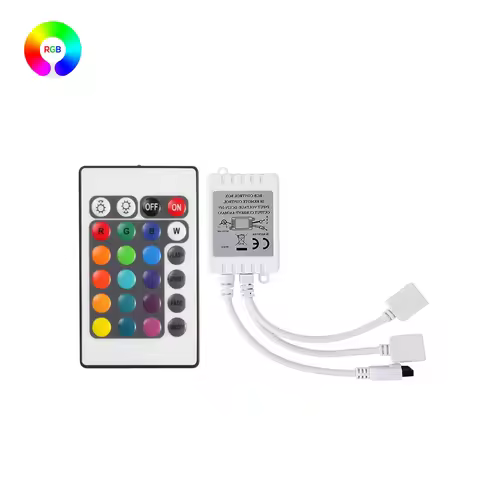 Rgb Lighting Controller 12v 4pin Rgb LED Lights Controller Box Receiver Smart Controller 24key Remot