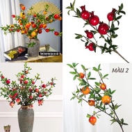 Pomegranate branches decorated with CNY, winter peach branches, pomegranate branches with 7 moldy st
