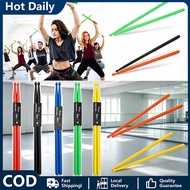 【COD】1 pair pound fit nylon exercise stick poundfit ripstix fitness training drum workout tool Alat 