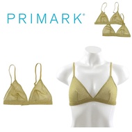 Gold Sheer Bralette brand Primark, tanpa kawat, transparan, bra cantik ekspor BP01