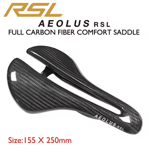 Premium RSL bicycle saddle, full carbon fiber widened bicycle seat, hollow, breathable and comfortab