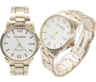(ฟรีกล่อง) นาฬิกาข้อมือ นาฬิกาผู้ชาย สายเหล็ก สีทอง จอแสดงวันที่ นาฬิกาcasio คาสิโอ้สีทอง ระบบQuartz กันน้ำ RC701